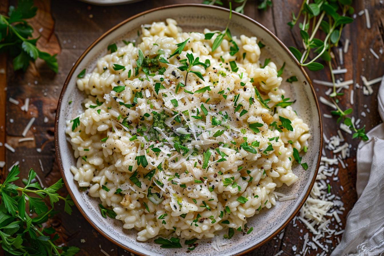 Recette de risotto cétogène aux morilles, parfait pour régime keto et amateurs de champignons