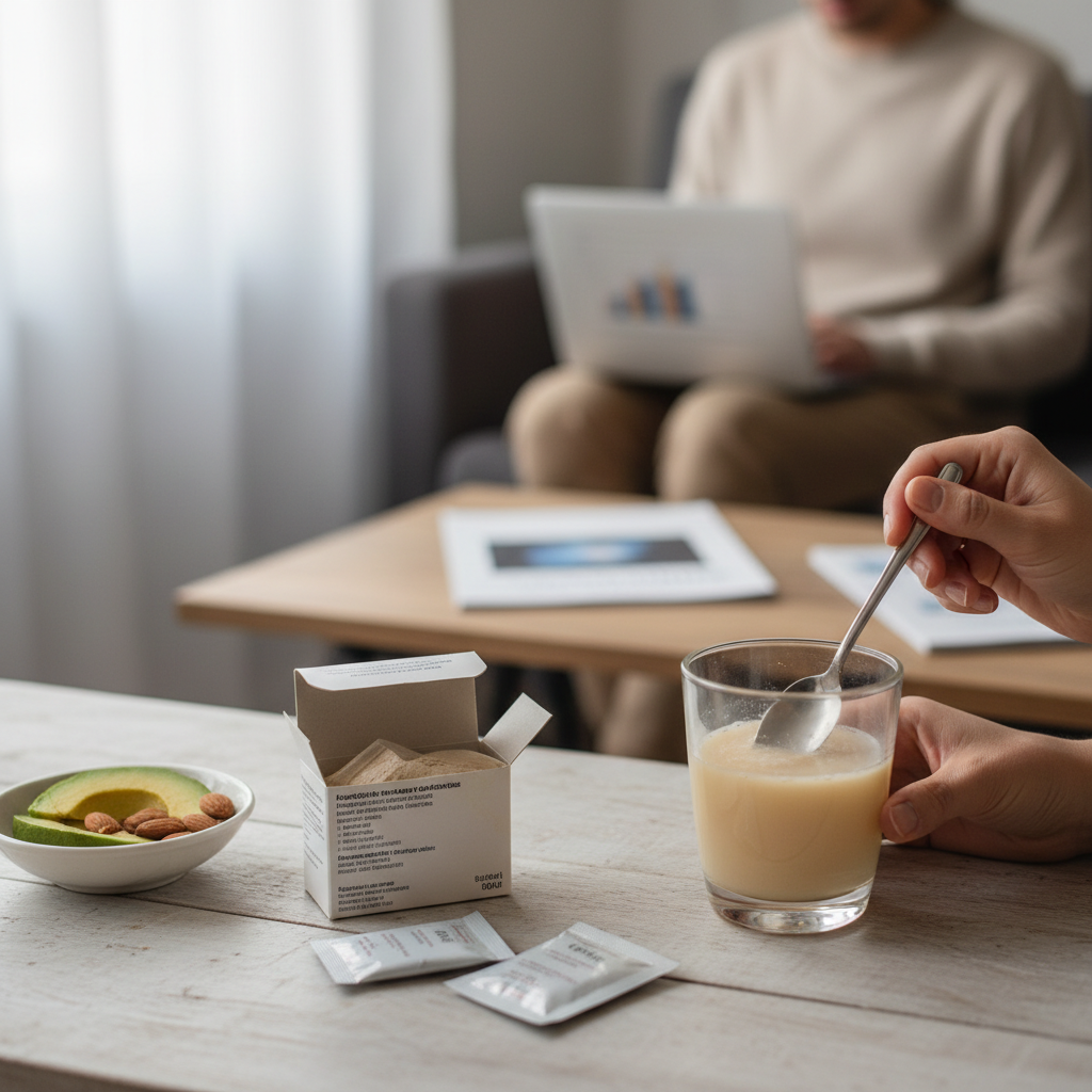 Illustration réaliste sur Smecta posologie pour gérer les diarrhées en régime cétogène