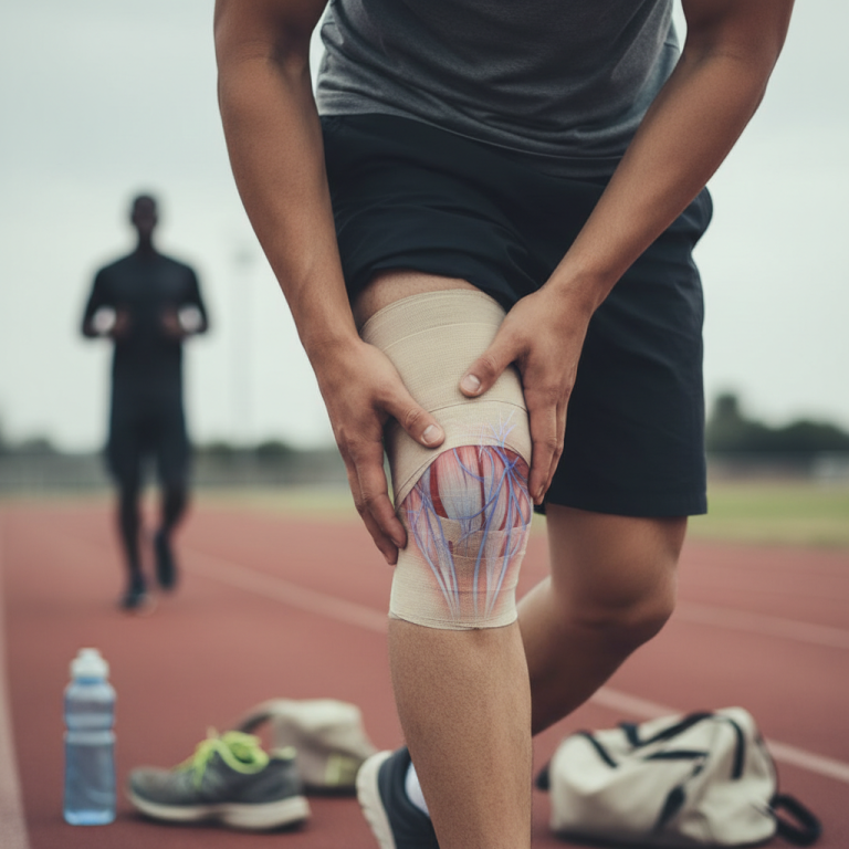Illustration réaliste sur Syndrome des loges : un risque sous-estimé pour les sportifs