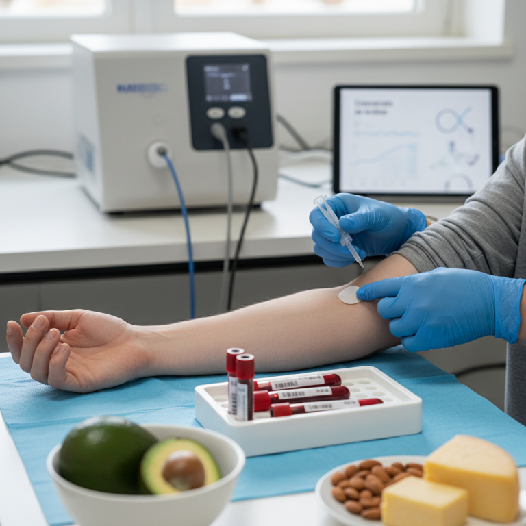 Illustration réaliste sur VGM prise de sang : anticiper les carences en régime cétogène